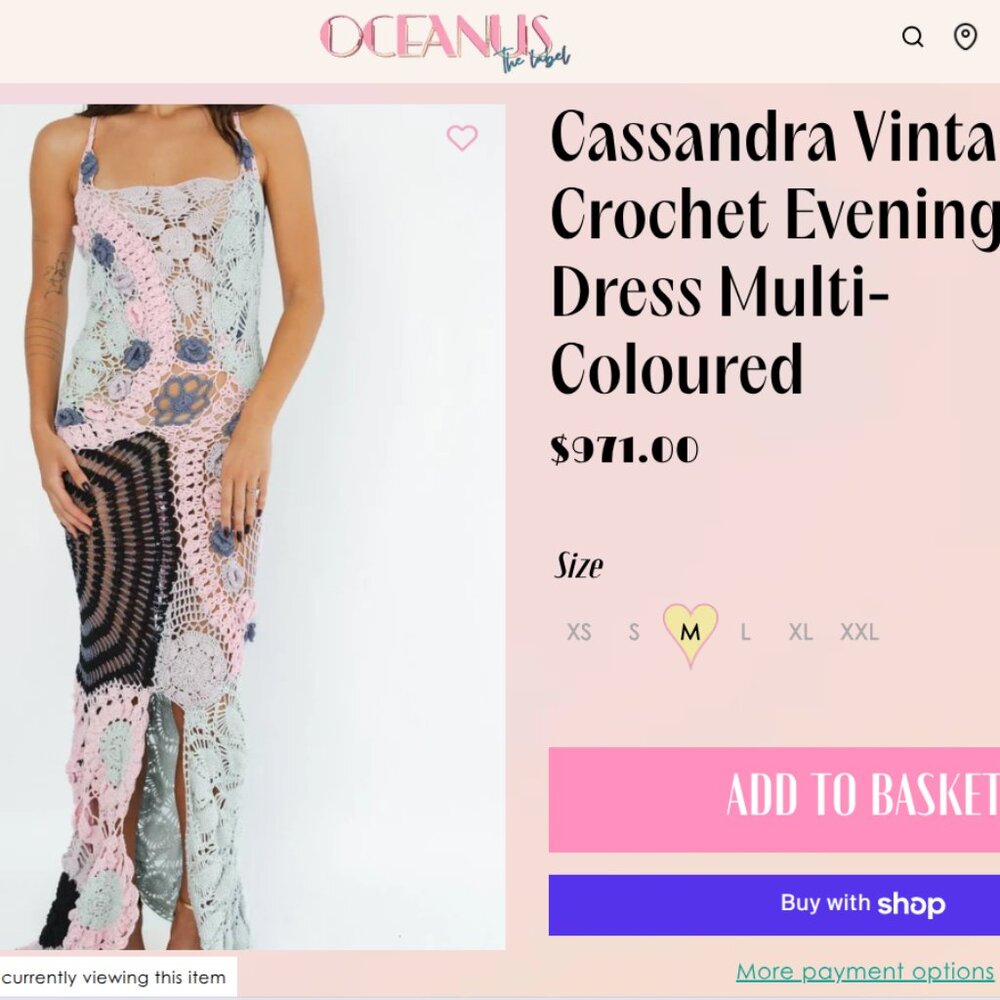 Oceanus Cassandra Crochet Evening Maxi Dress - Picture 9 of 16